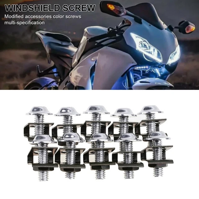 M6 CNC Sportbike Fairing Body Bolt Kit Screw Spire Speed Fastener Clip Nut Black