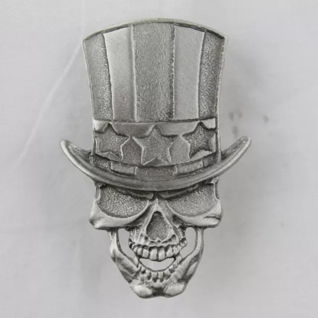 Biker Chopper Uncle Sam Skull Totenkopf Zylinder USA Pin Anstecker Anstecknadel