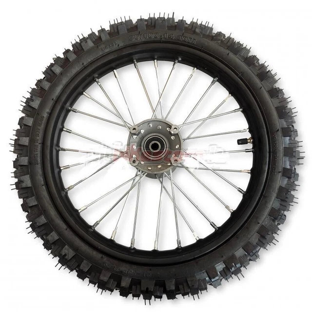 Ruota Completa 14” Anteriore Perno Da 12mm X Mini Cross Replica Ktm Lem Italjet