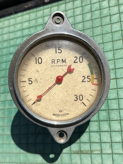 RARE Original Vintage Stewart Warner Tachometer Gauge 0-30 RPM RARE Original Vintage Stewart Warner Tachometer Gauge 0-30 RPM