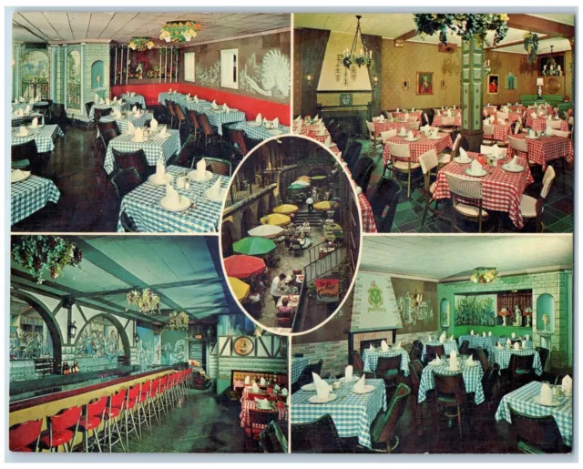 Chicago Illinois IL Postcard Oversized Le Petit Gourmet Restaurant Lounge c1960s