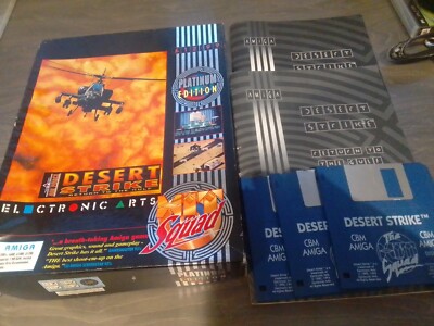 COMMODORE AMIGA 500 600 1200 Testato Boxed HIT Squad Desert STRIKE 