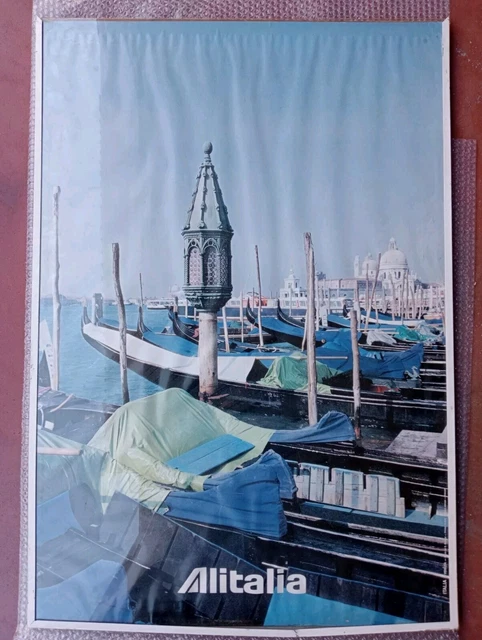 Affiche Vintage Originale 1962 - Manifesto Alitalia Airlines - Sci Italia - Occasion
