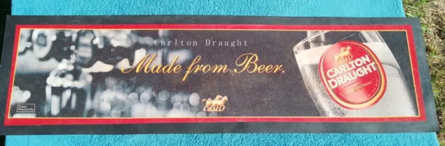 Carlton Draught Bar Runner Beer Mat, Like New