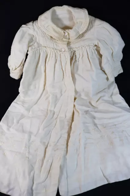 Antique Edwardian Infant Baby Childs Dress w/ Soutache Embroidery Baptism?