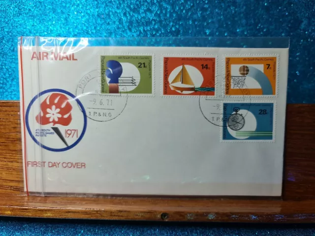 First Day Cover 📮 1971 (4 stamps) South Pacific Games 📮Papua New Guinea