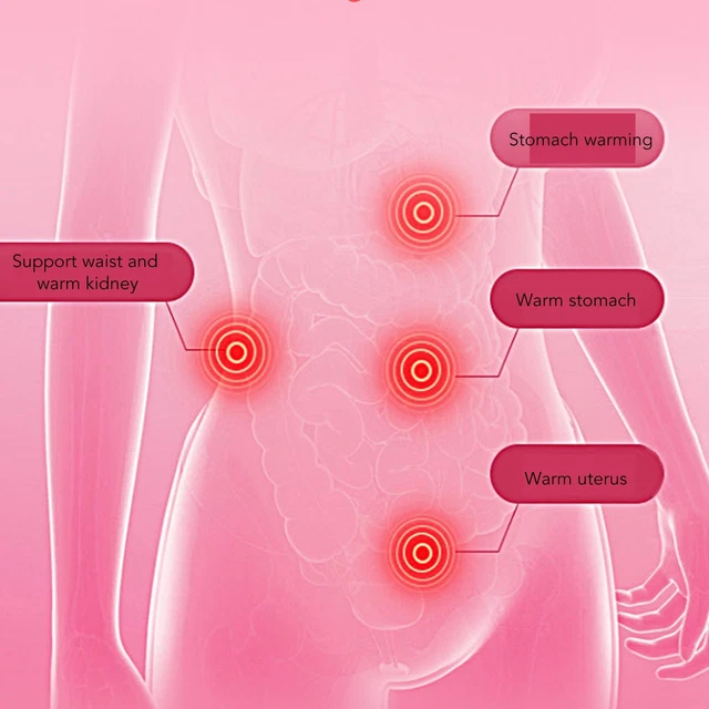 Almohadilla térmica menstrual para mujeres alivio del dolor ajuste eléctrico inalámbrico vibración TDM