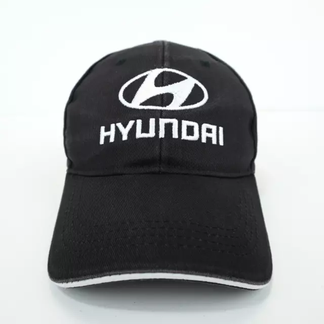 Hyundai Adult Baseball Cap Hat Black Logo Car Driving Strapback Adjustable