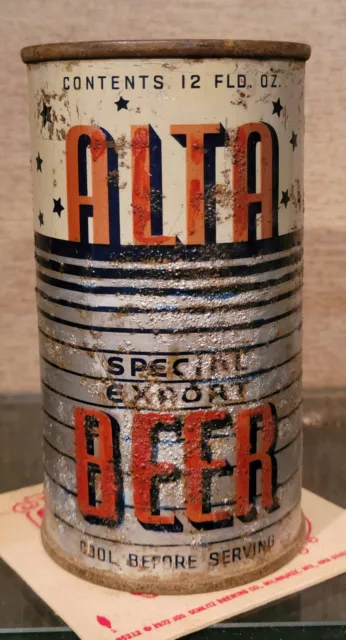 1938 Alta Irtp Flat Top Beer Can Grace Brewing Los Angeles California Oi