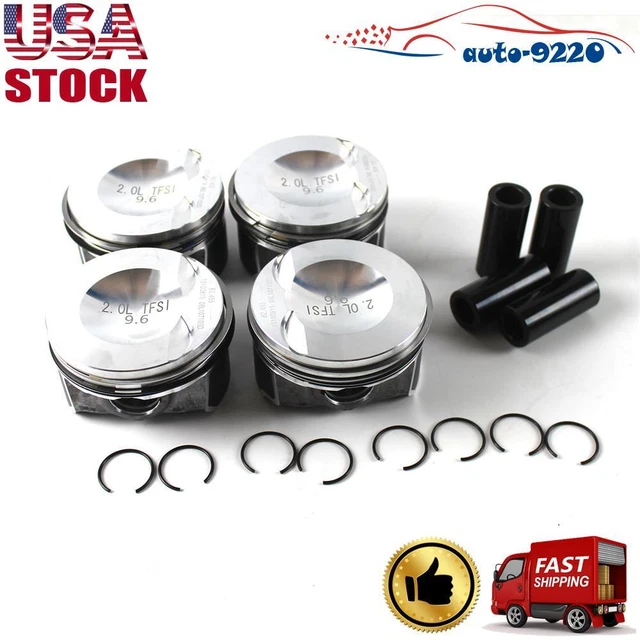 4X/Set Engine Pistons & Rings Φ23mm 06H107065DM for VW Tiguan AUDI A4 Q5 2.0T US