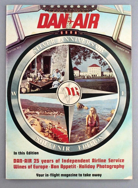 DAN AIR VINTAGE Airline Inflight Magazine Summer 1978 25Th Anniversary ...