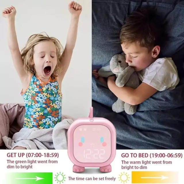 Cute Alarm Clock For Children Dinosaur Digital Alarm Night With Clock F5K5 2