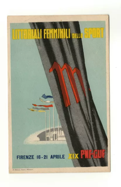 Cartolina Littoriali femminili dello sport Firenze 1941