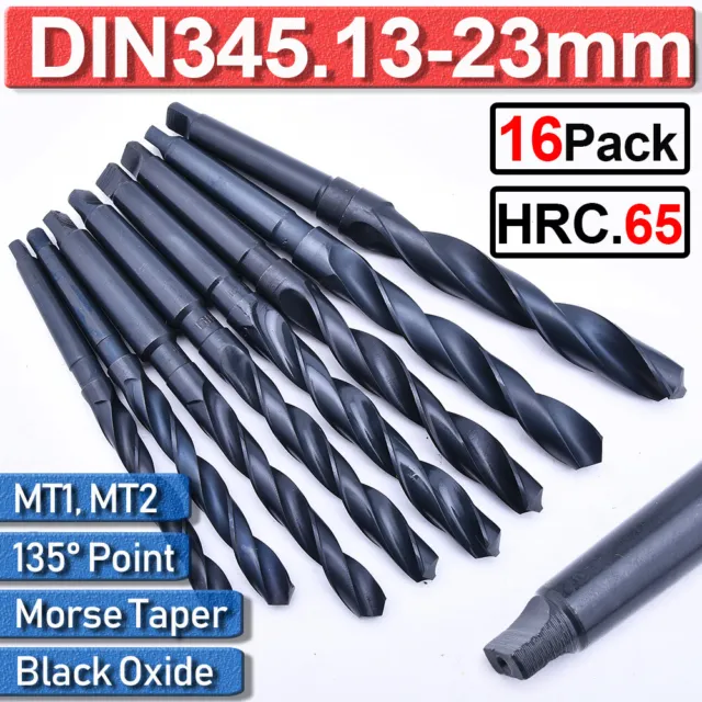 13-23mm Morse Taper Drill Bit DIN345 Hardened HSS Morse Taper Shank Black Oxide