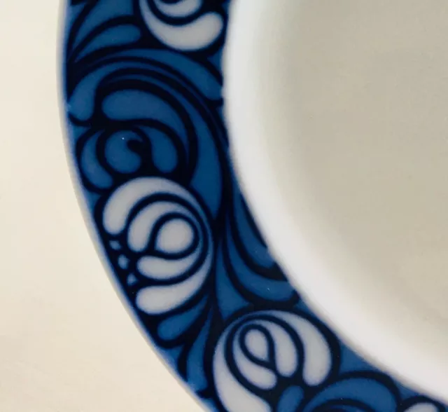 Rosenthal - Tapio Wirkkala COMPOSITION - blue rose - side / bread plate 17cm 2