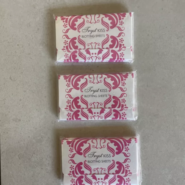 Lot of 3 Lady Primrose Tryst Kiss Blotting Sheets (75 sheets per pack)