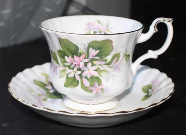 Vintage Royal Albert Hueso China Inglaterra Mayflower Patrón Set Taza y Platillo