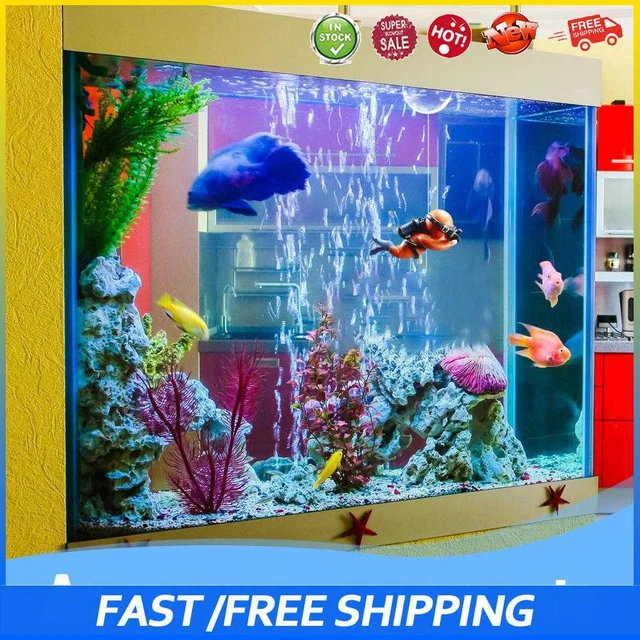 #b Adornos de pecera de buceo decoración de paisajes de acuario (pierna larga azul)