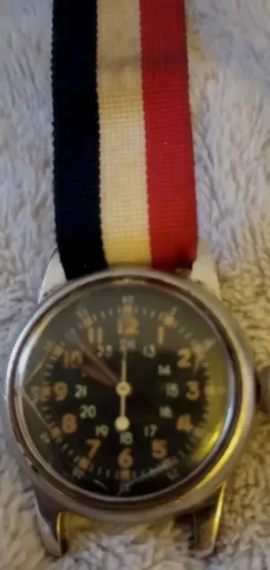 WALTHAM US Military WWII Issued TYPE A-17 USAAF Pilots Hacking Self-Wind Watch