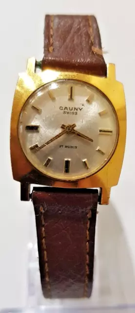 VINTAGE CAUNY PRIMA Ladies Watch 17 Rubis Swiss Made 14.50