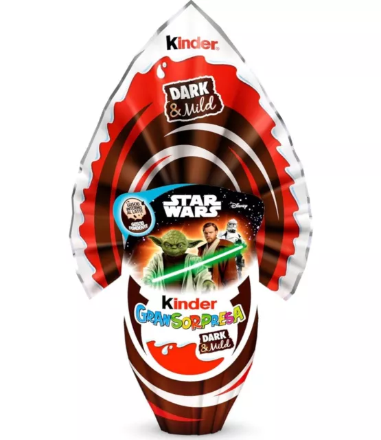 UOVO DI PASQUA Kinder Gran Sorpresa Maxi DARK & MILD 220 gr. STAR WARS Disney