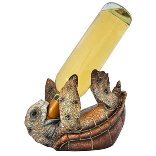 Sea Turtle Decor Wine Bottle Holder Figurine Home Kitchen Wine Bar Beach