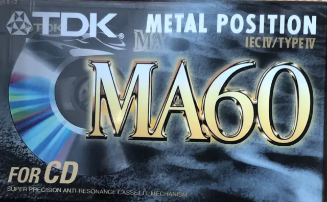 1x TDK MA 60 Metal Leer Kassette Typ IV Tape Sealed Neu OVP  Rare