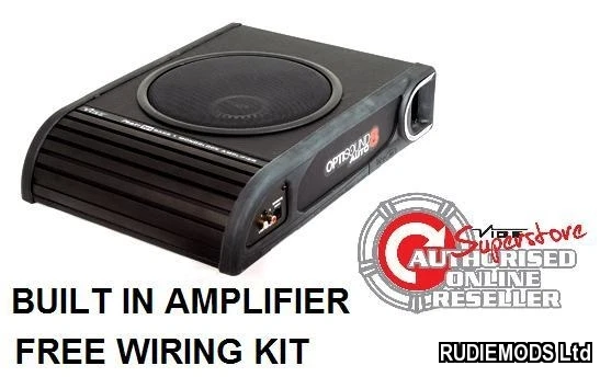 Vibe Optisound Amplified Active underseat car subwoofer 8" 300w RMS Built in amp