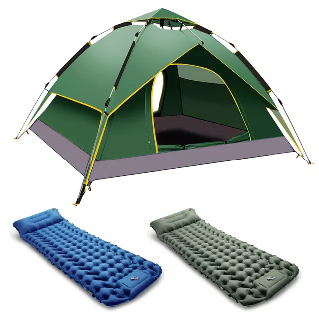 FREETOO 3-4 Personen Automatisches Camping Zelt | Isomatten Luftmatratze Outdoor