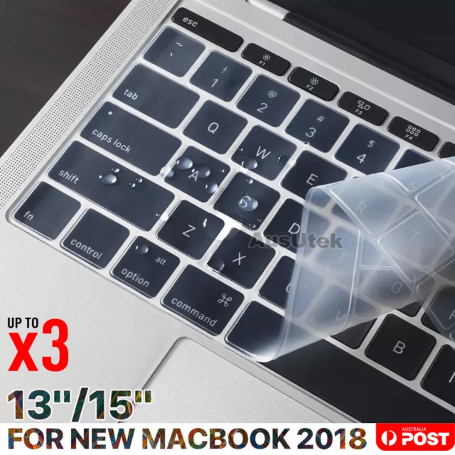 Clear Keyboard Cover Protector For Apple Macbook Pro 13.3" 15.4" Touchbar 2018