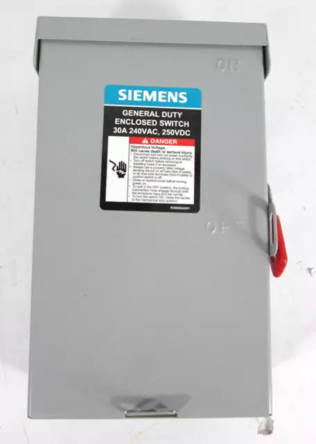 Siemens - GF321NA - Indoor General Duty Enclosed Switch - 30A - 240VAC - 250VDC