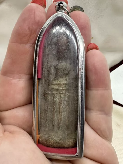 Thai Buddha Clay Amulet Phra Phong Lp Daeng Lucky Talisman