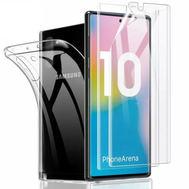 Cover Custodia Trasparente + Pellicola Gel Per Samsung Galaxy Note 10 Note 10 +