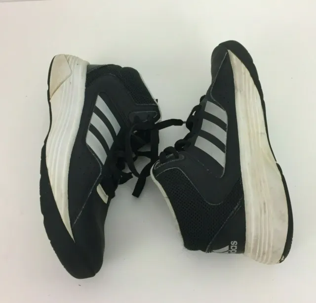 (J) Adidas Cloudfoam Ilation Mid Boys Kids Shoes Size 4 Basketball AQ1331 Black