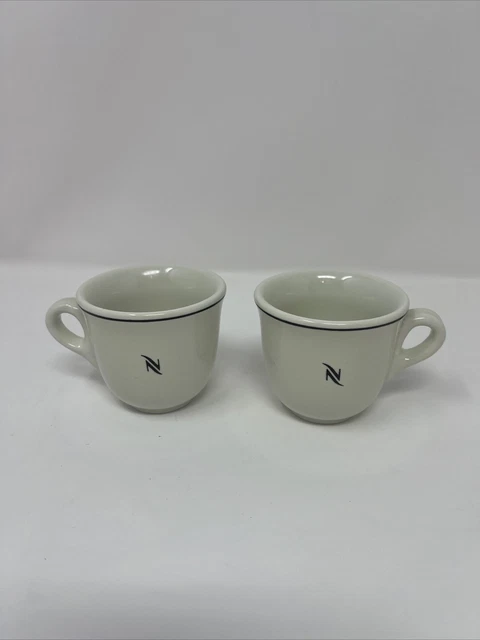 Nespresso Logo Restaurant Ware Demitasse Cup Saucer Tognana lot of 2