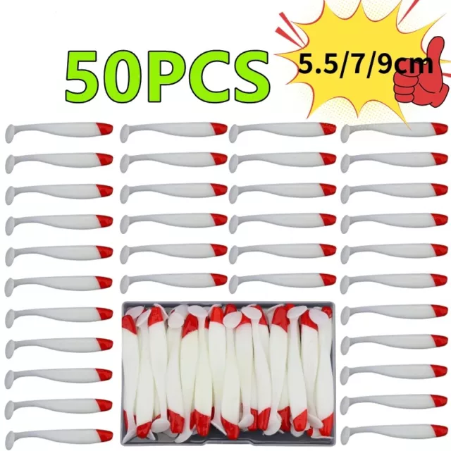 200PCS SOFT PLASTIC Fishing Lure Tackle Paddle Tail Grub Worm Bream Lures  Bass $17.04 - PicClick