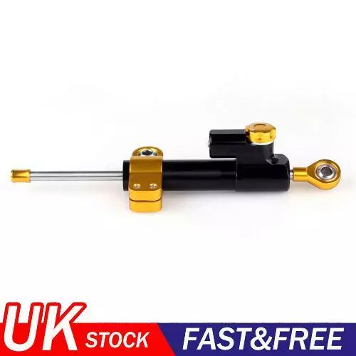 Universal Motorcycle CNC Adjustable Steering Damper Stabilizer Top Black GB