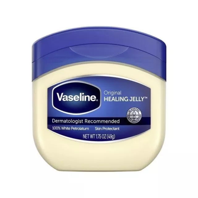 Vaseline 100% white Petroleum Original Healing Jelly Skin Protectant 1.75 oz