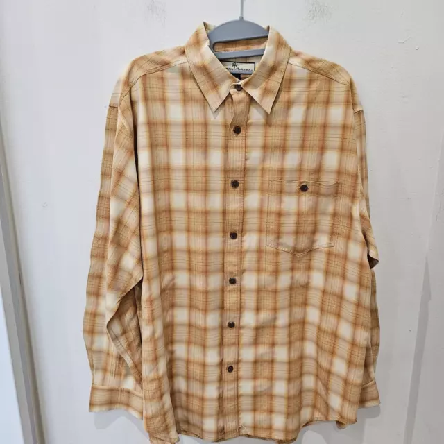 MEN'S TOMMY BAHAMA Long Sleeve Plaid 100% Silk Shirt Size Small $26.00 ...