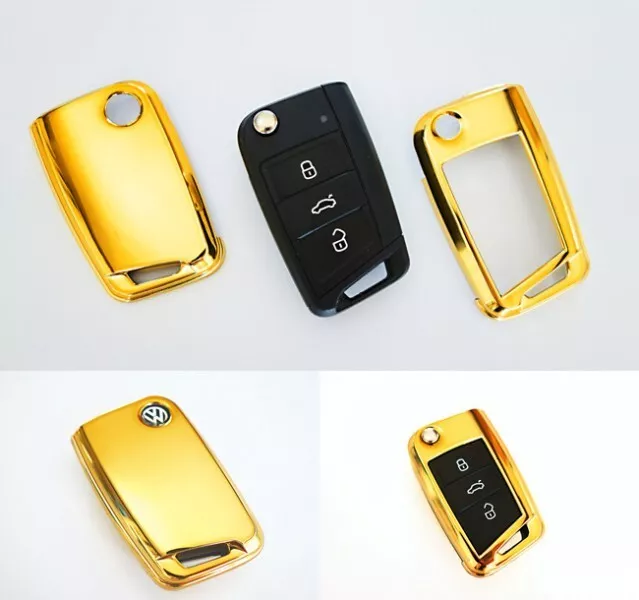 Für VW Für Skoda Für Seat Gold Schlüssel Cover Key Cover Schlüssel Funk