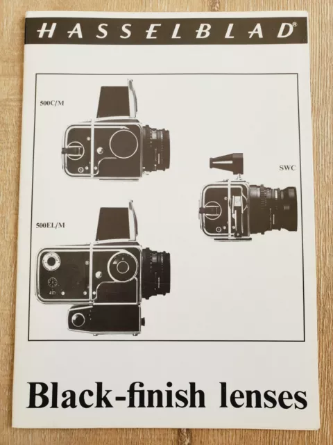 HASSELBLAD BLACK-FINISH LENSES Vintage 1973 Camera Lens Brochure Sweden English