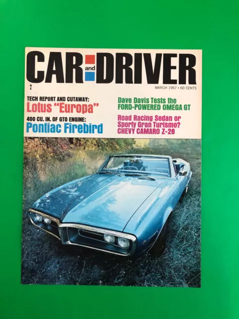 1967 Pontiac Firebird 400 Original Vintage Print Ad Advertisement Cover