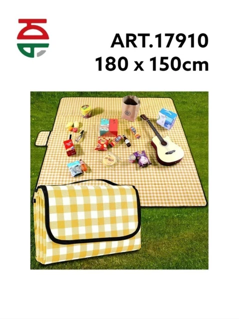 Coperta Picnic Impermeabile 200x200cm - Telo Portatile Per Outdoor