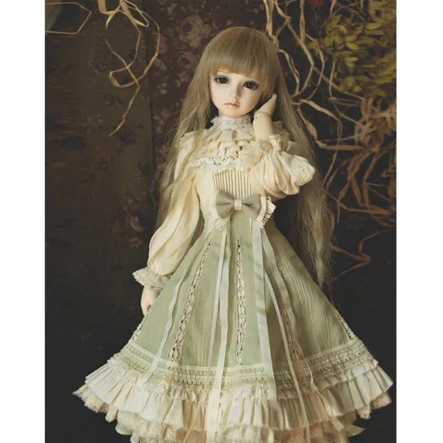 1/4 1/3 SD16 BJD Outfit Lolita Doll Clothes Yarn&Chiffon Floral Layer Full Dress