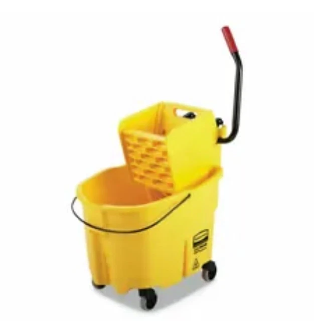 Rubbermaid Commercial Products Wavebrake 35Qt Side Press Bucket and Wringer -...