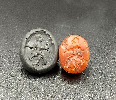 Vintage Old Antique Ring Intaglio Signet Stamp Carnelian Jewelry Ancient Roman's