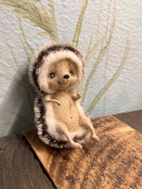 Needle Felted in Wool Mini Hedgehog 5 " by  Artist Freak Felter