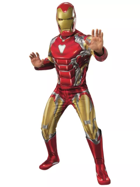 Iron Man Deluxe Muscle Avengers Endgame Marvel Superhero Adult Mens Costume