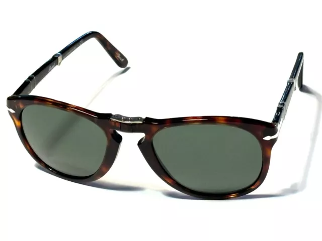 Persol 714 Folding Aviator Sunglasses Havana w/leather case