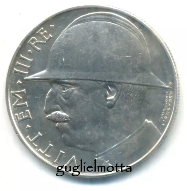 Elmetto Regno D'italia 20 Lire 1928 Re Vittorio Emanuele Iii Cappellone